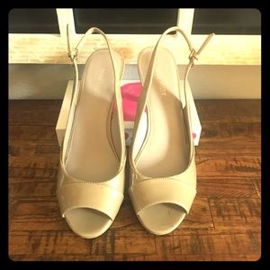 Nine West Sling Back Nude Pumps